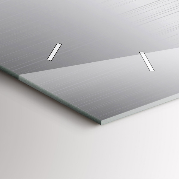 Vízszintes üvegóra Ezüst mintás