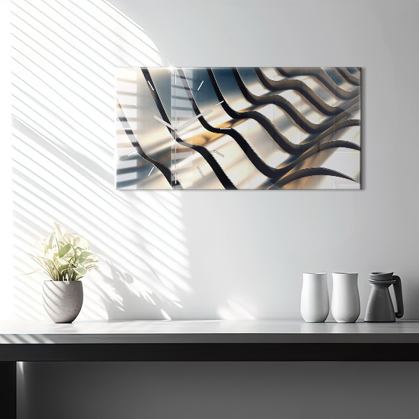 Vízszintes üvegóra Ezüst mintás