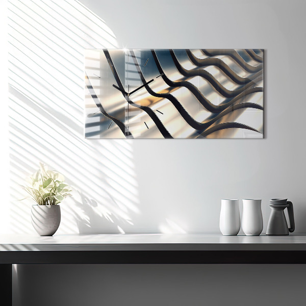 Vízszintes üvegóra Ezüst mintás