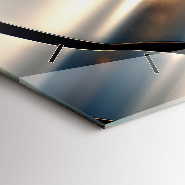 Vízszintes üvegóra Ezüst mintás