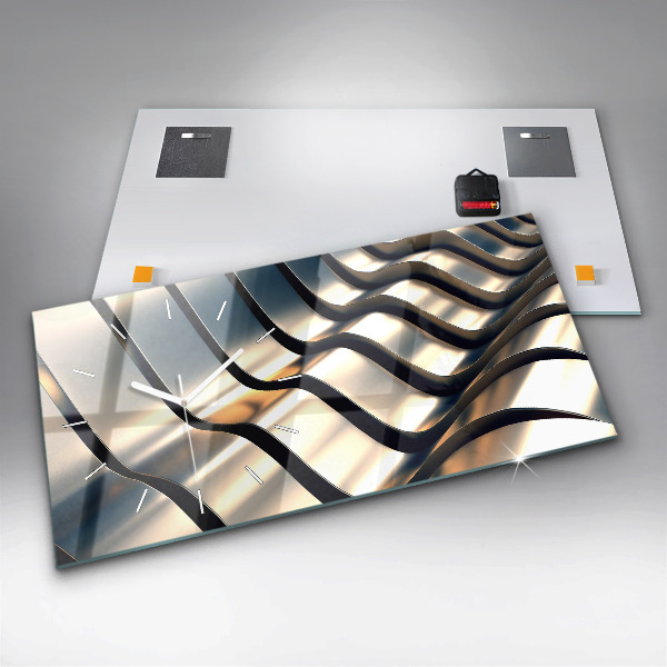 Vízszintes üvegóra Ezüst mintás