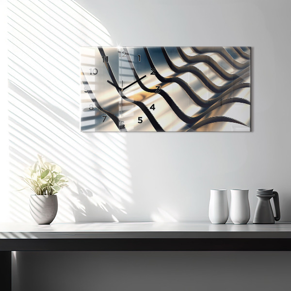 Vízszintes üvegóra Ezüst mintás