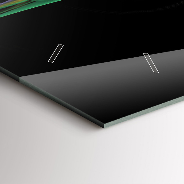 Vízszintes üvegóra Zöld absztrakció