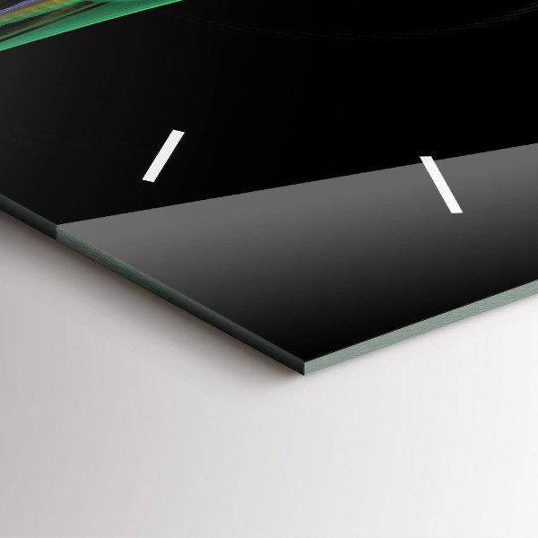 Vízszintes üvegóra Zöld absztrakció