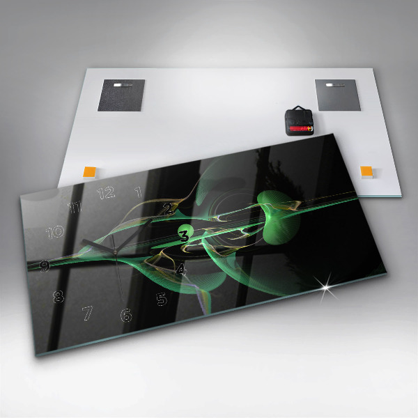 Vízszintes üvegóra Zöld absztrakció