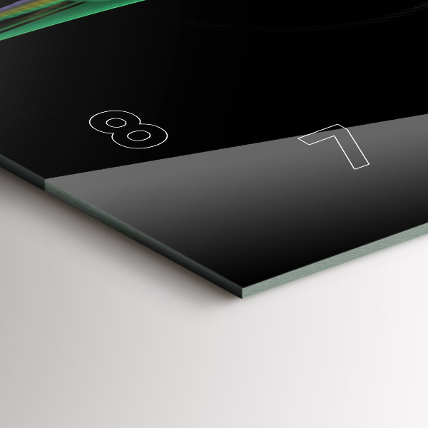 Vízszintes üvegóra Zöld absztrakció