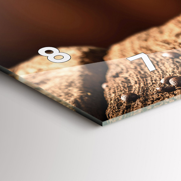 Vízszintes üvegóra Egy csésze kávét