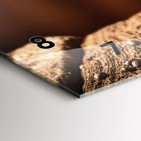 Vízszintes üvegóra Egy csésze kávét