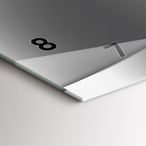 Vízszintes üvegóra Ezüst vonalak