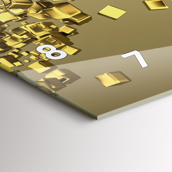 Vízszintes üvegóra Arany négyzetek