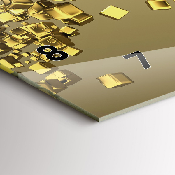 Vízszintes üvegóra Arany négyzetek