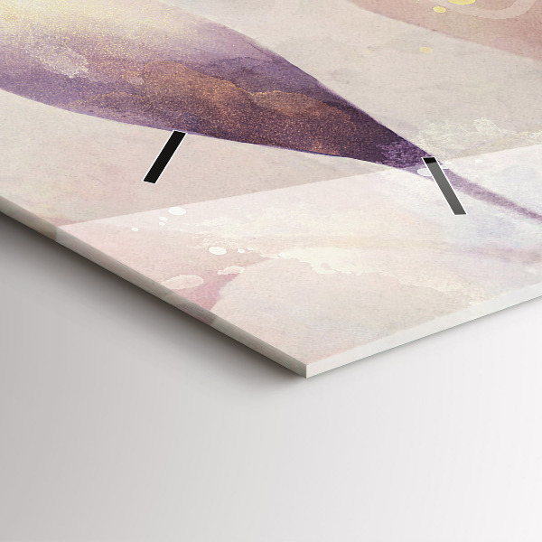 Vízszintes üvegóra Absztrakt boho levelek