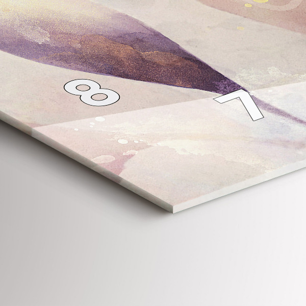 Vízszintes üvegóra Absztrakt boho levelek