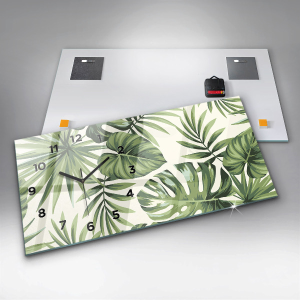 Vízszintes üvegóra Trópusi minta