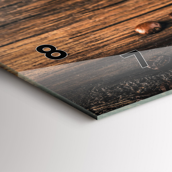 Vízszintes üvegóra Csésze és kávébab