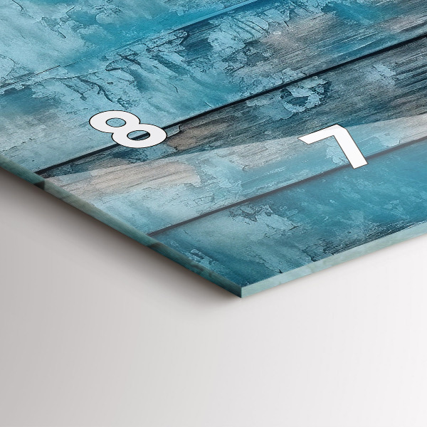 Vízszintes üvegóra Kék táblák