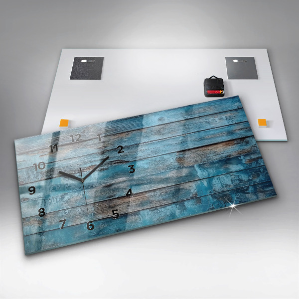 Vízszintes üvegóra Kék táblák