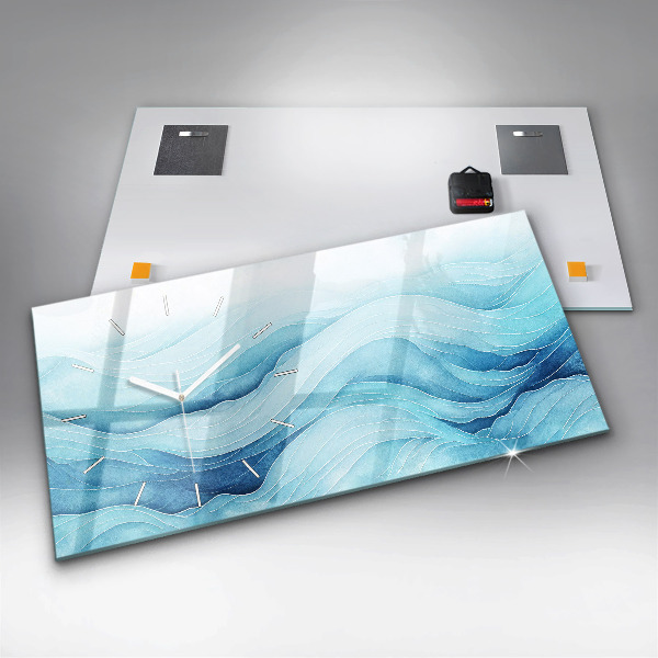 Vízszintes üvegóra Kék felhők