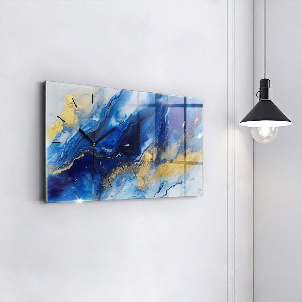 Vízszintes üvegóra Kék márvány