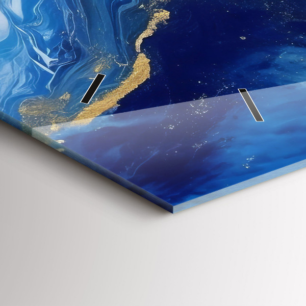 Vízszintes üvegóra Kék márvány