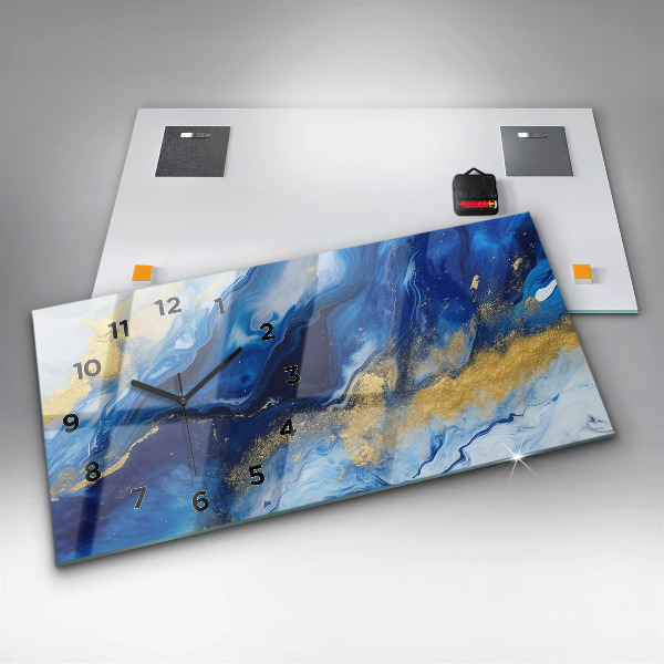 Vízszintes üvegóra Kék márvány