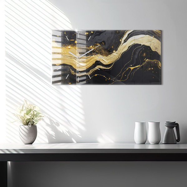 Vízszintes üvegóra Arany márvány