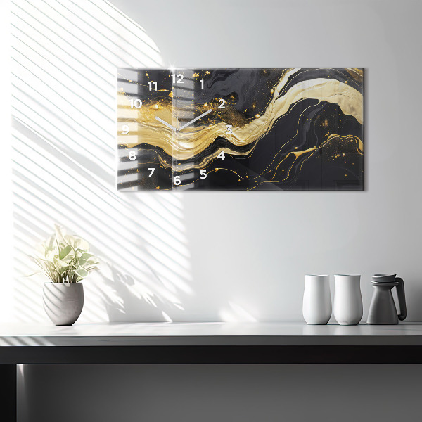 Vízszintes üvegóra Arany márvány