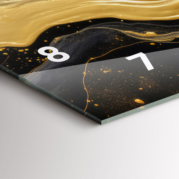 Vízszintes üvegóra Arany márvány