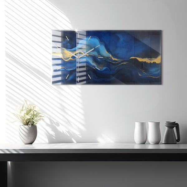 Vízszintes üvegóra Kék márvány