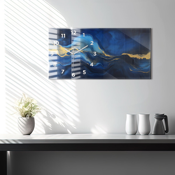 Vízszintes üvegóra Kék márvány