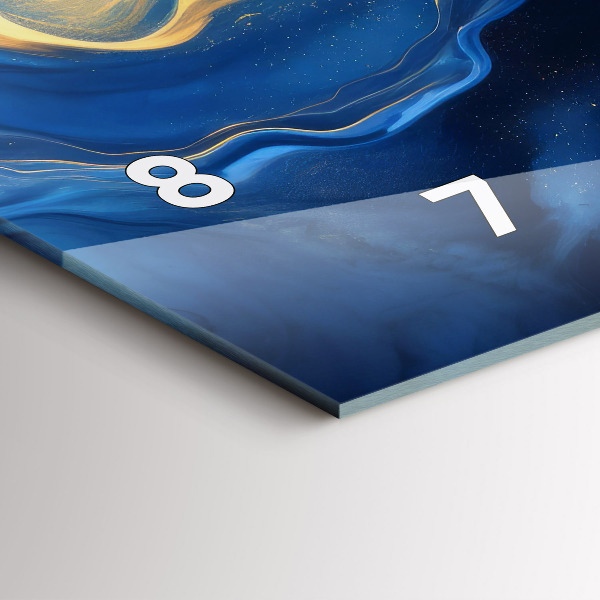 Vízszintes üvegóra Kék márvány