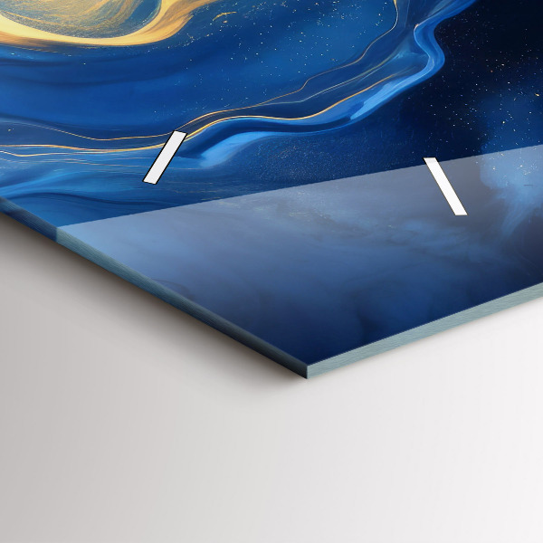 Vízszintes üvegóra Kék márvány