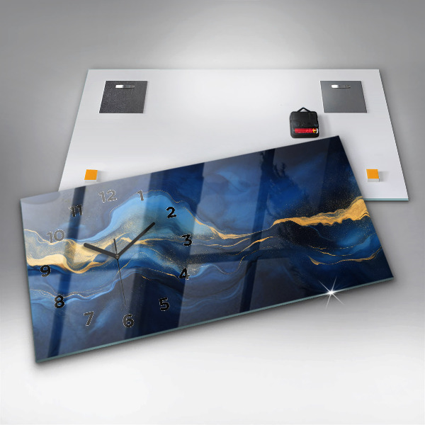 Vízszintes üvegóra Kék márvány