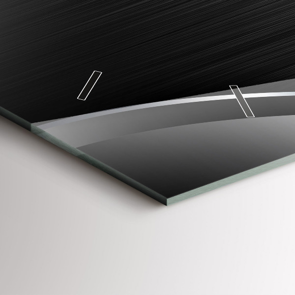 Vízszintes üvegóra Fekete és ezüst vonalak