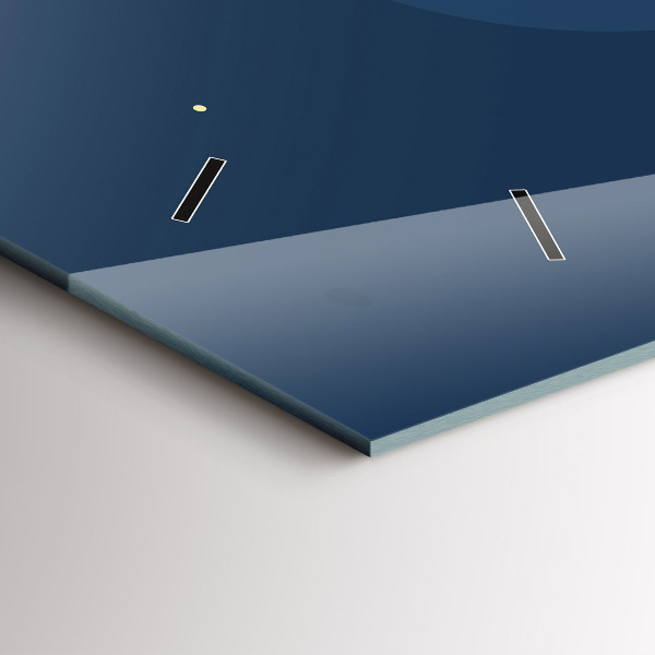 Vízszintes üvegóra Kék hullámok