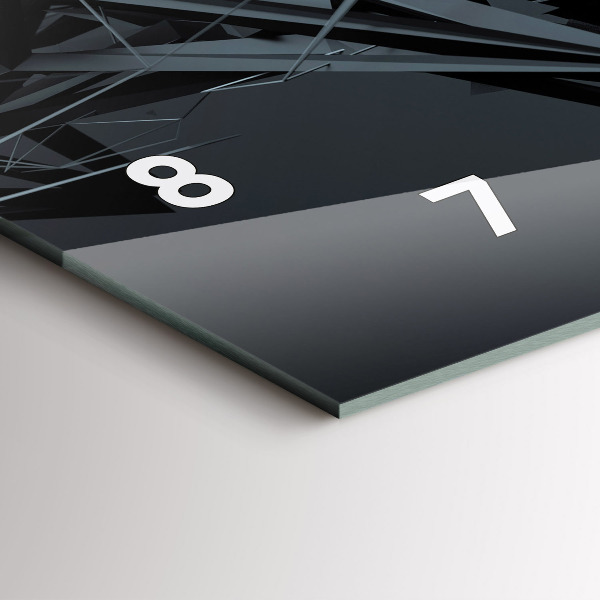 Vízszintes üvegóra Fekete absztrakció