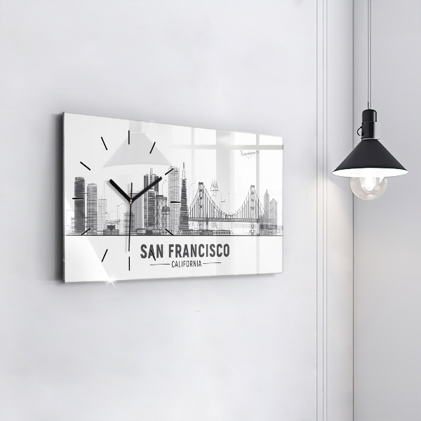 Vízszintes üvegóra San Francisco Skyline