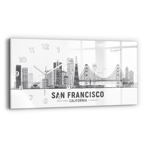 Vízszintes üvegóra San Francisco Skyline