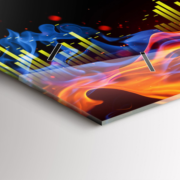 Vízszintes üvegóra Fejhallgató és hanghullámok