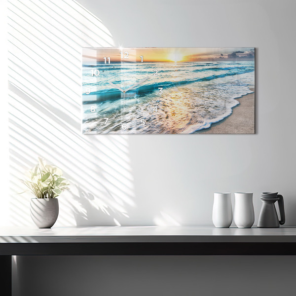 Vízszintes üvegóra Strand, tenger és homok