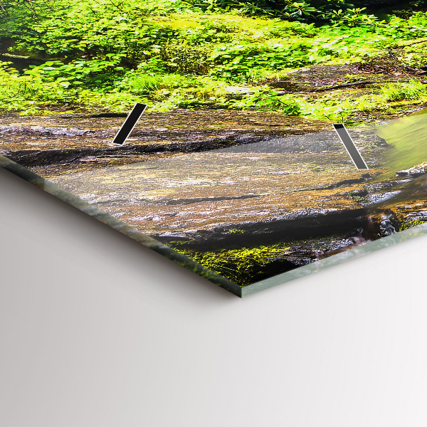 Vízszintes üvegóra Vízesés erdő