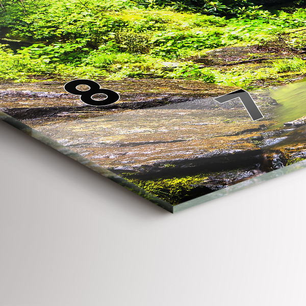 Vízszintes üvegóra Vízesés erdő