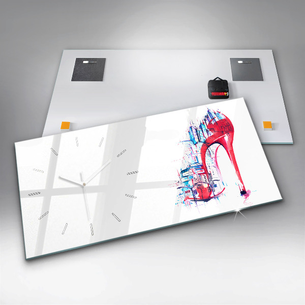 Vízszintes üvegóra Piros sarkú