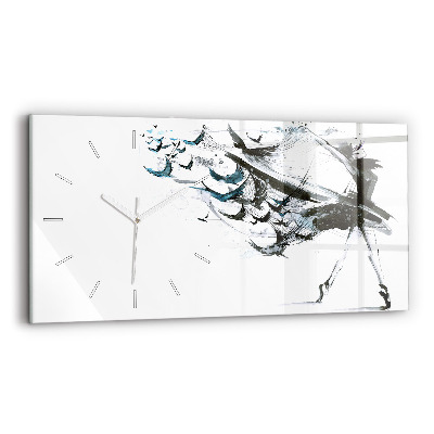 Vízszintes üvegóra Balettet táncoló nő