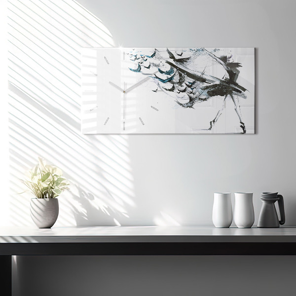 Vízszintes üvegóra Balettet táncoló nő