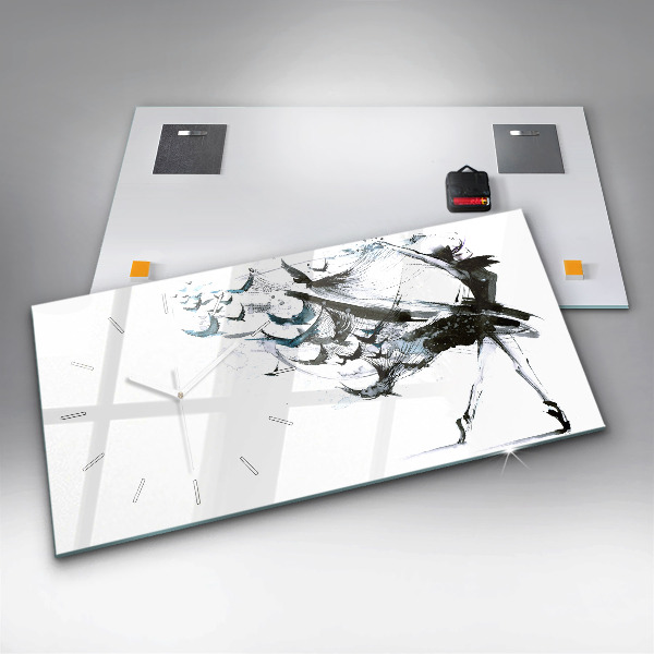 Vízszintes üvegóra Balettet táncoló nő