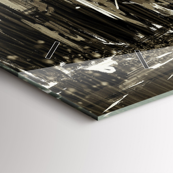 Vízszintes üvegóra Nő egy esős éjszakán