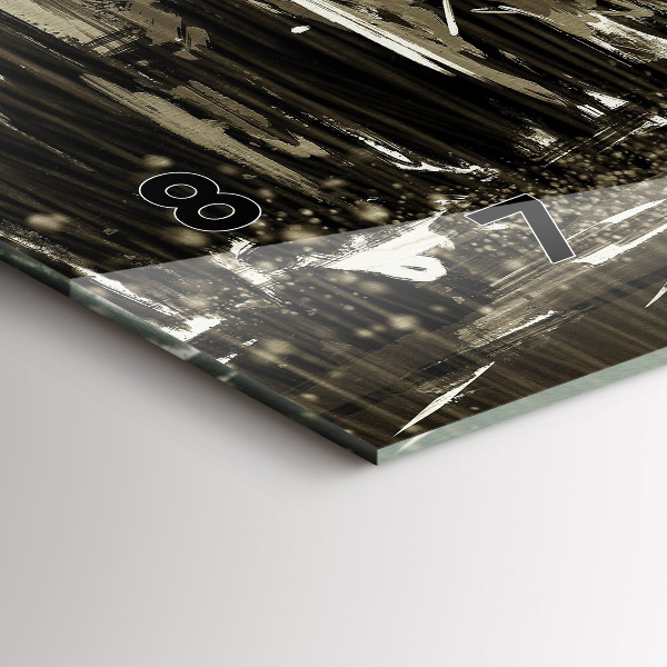 Vízszintes üvegóra Nő egy esős éjszakán