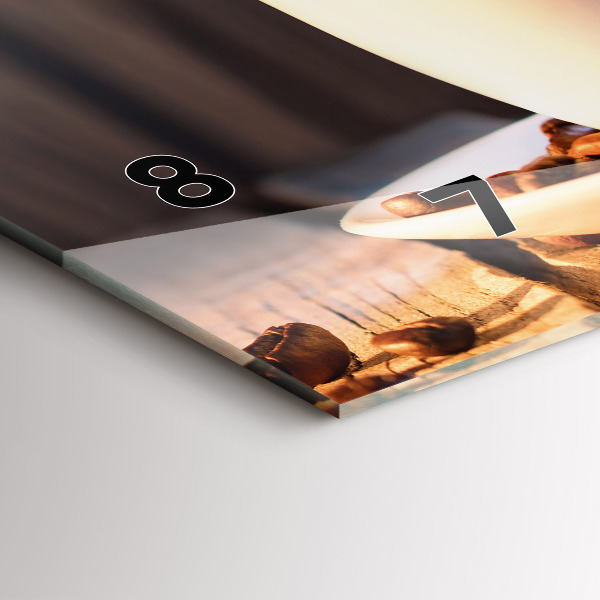 Vízszintes üvegóra Egy csésze kávét