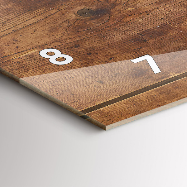 Vízszintes üvegóra Rusztikus fa